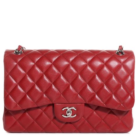 chanel flap coun in caviar|CHANEL Caviar Quilted Jumbo Double Flap Red .